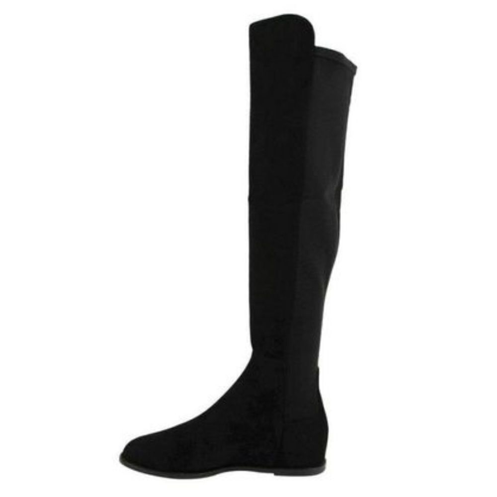 NEW Stuart Weitzman Mainline Black Suede OTK Boots w/Hidden Wedge US 10 - Picture 5 of 7